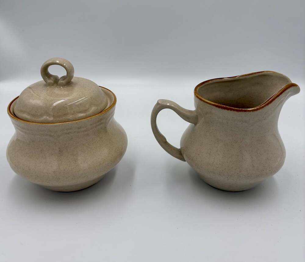 Vintage Cream & Sugar Set – The Classics by Hearthside Stoneware Japan – Neutral